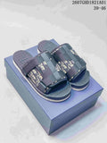 Dior Alpha Oblique Strap Sandals, Grey, 2607GHD1821A01