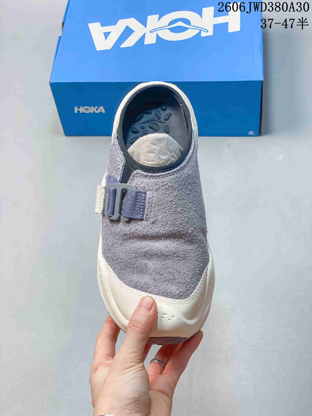 HOKA Ora Primo EXT Mule Sneakers in Gray and Cream