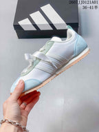adidas JOG 2.0 Retro Low-Profile Sneakers, White and Blue