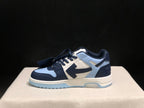 OFF-WHITE Out Of Office Low-Top Sneakers Navy Blue and White