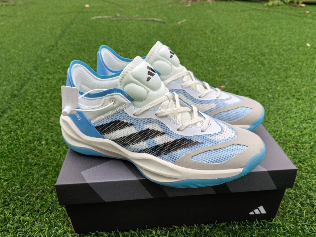 Adidas Adizero White and Blue Court Shoes