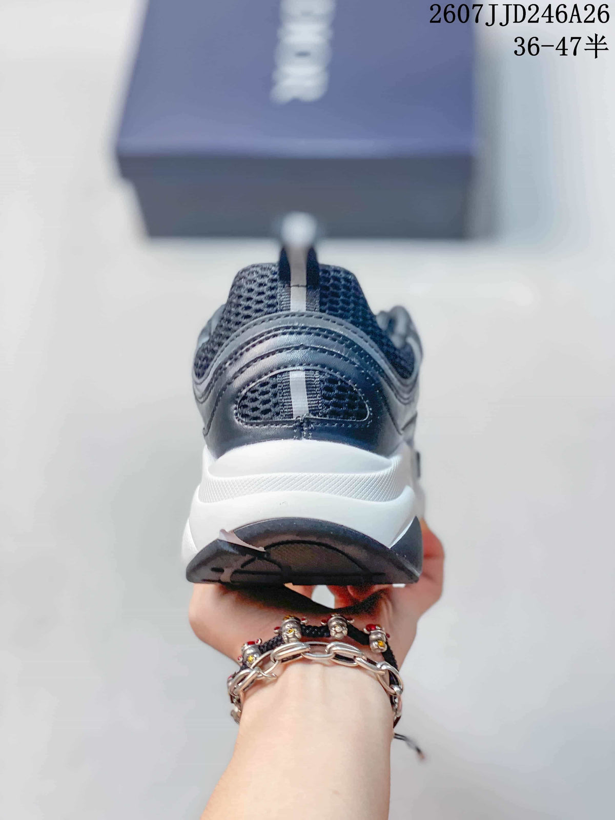 Dior JJD246A26 Low-Top Dad Sneakers Black and White