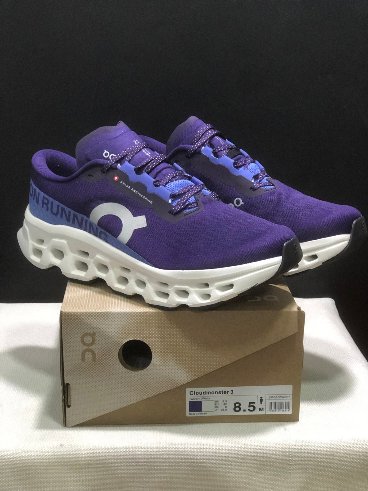 On Cloudmonster 3 Running Shoes - Purple
