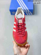 adidas Gazelle Low-Top Sneakers Red White Gum Sole
