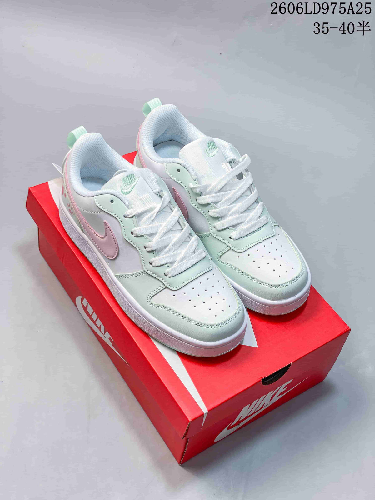 Nike Court Borough Low Sneakers White Mint Pink 2606LD975A25