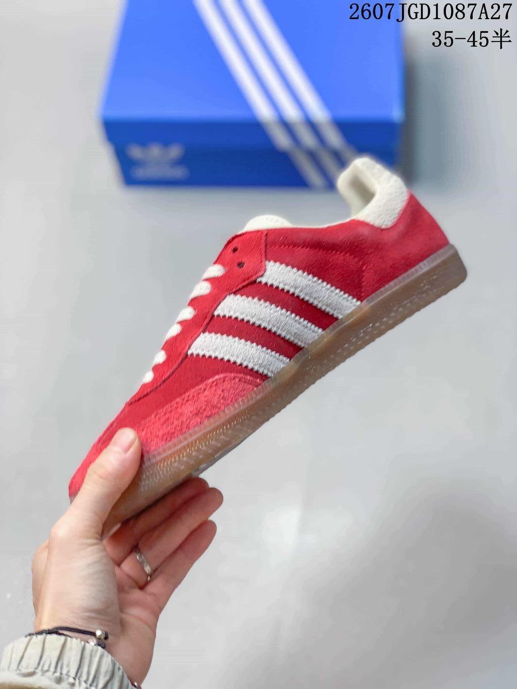 adidas Samba ADV Red White Low-Top Sneakers JGD1087A27