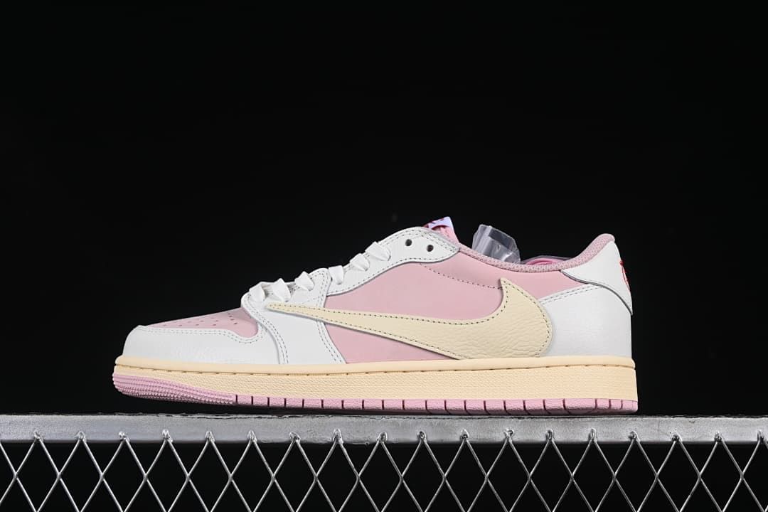 Jordan 1 Low OG Pink and Sail Sneakers DM7866-600