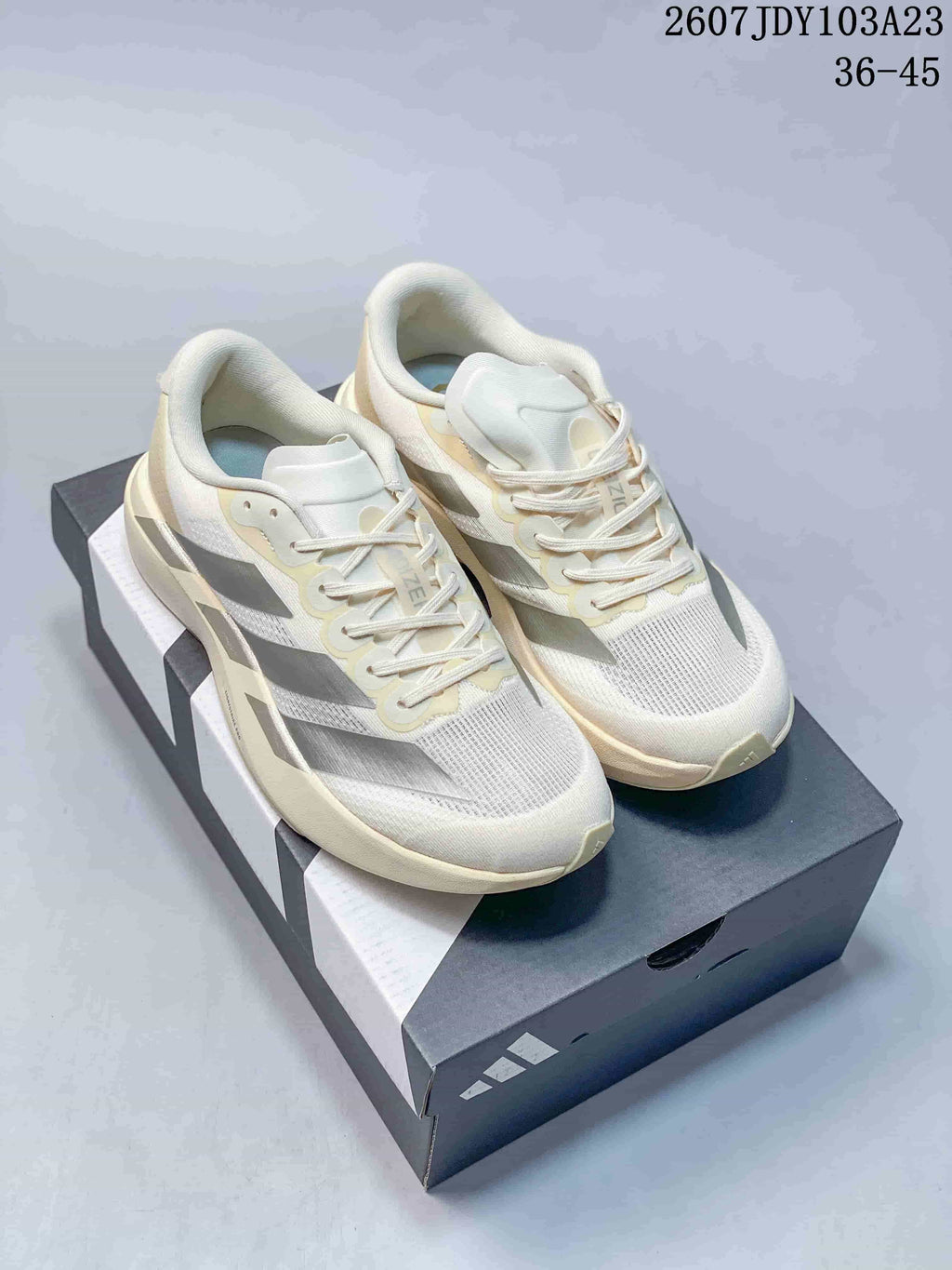 adidas Adizero Evo SL M Running Sneakers Off-White Silver