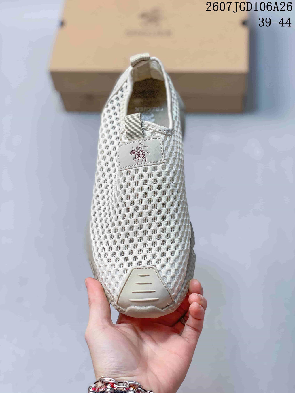 SREGIEK 712260TOI White Mesh Slip-On Sneakers