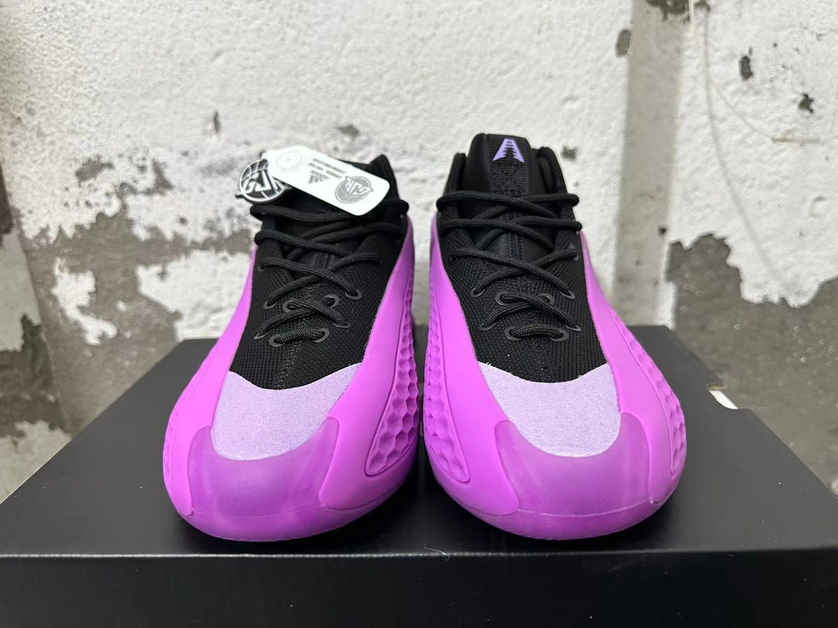 Purple and Black High-Top Sneakers
