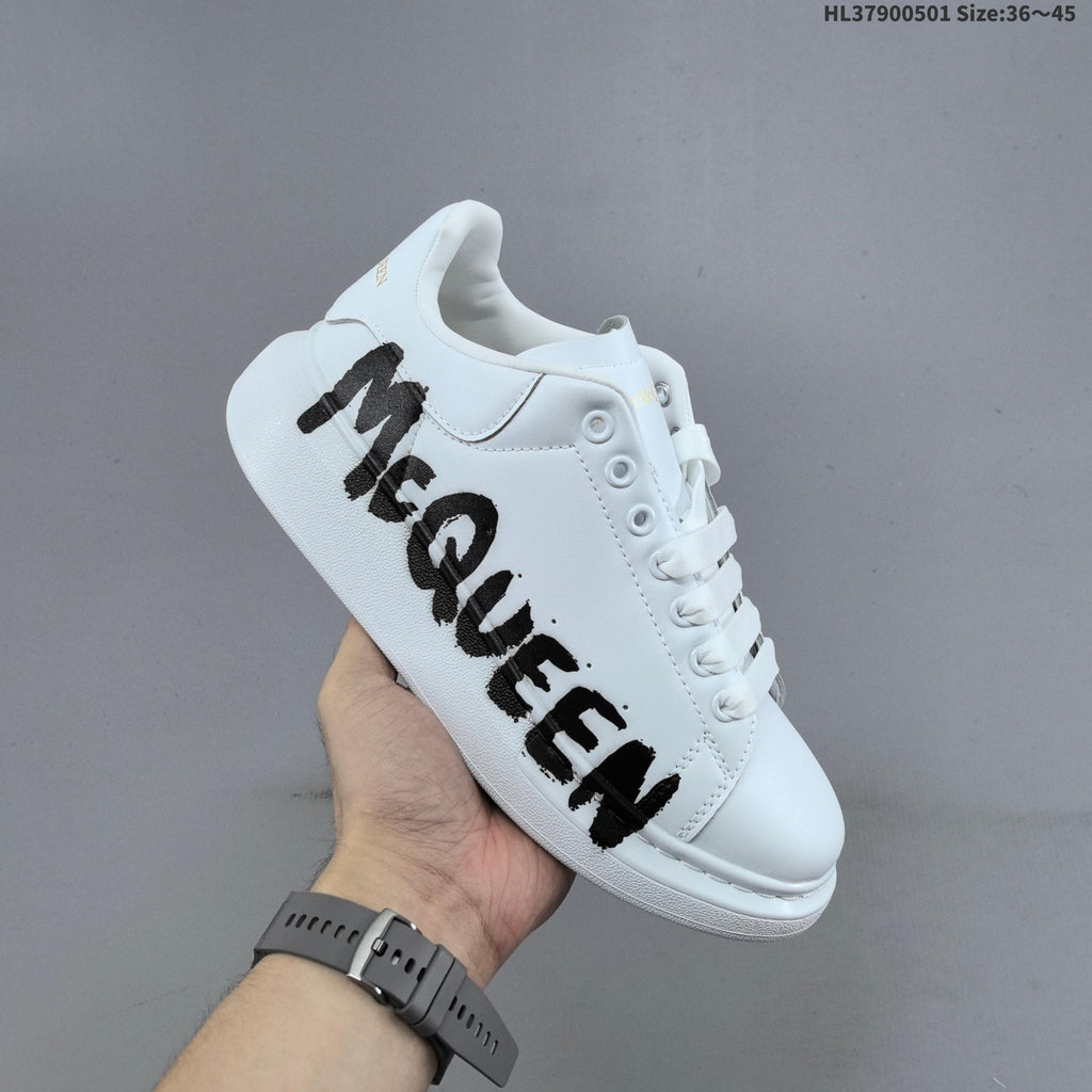 Alexander McQueen Oversized Graffiti Low-Top Sneakers