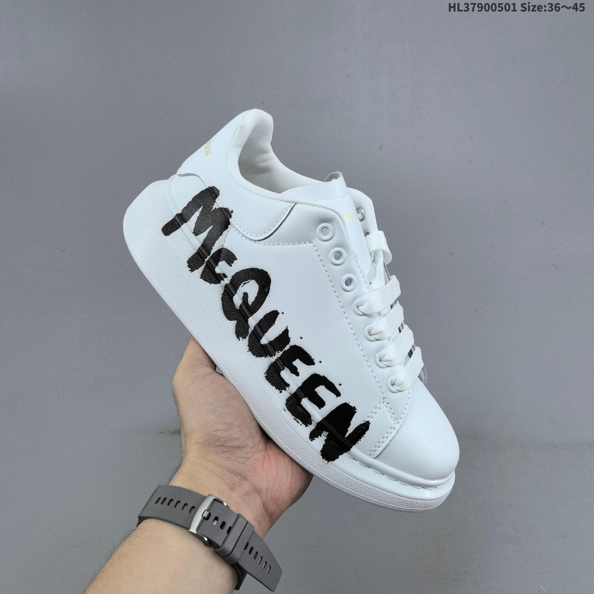 Alexander McQueen Oversized Graffiti Low-Top Sneakers