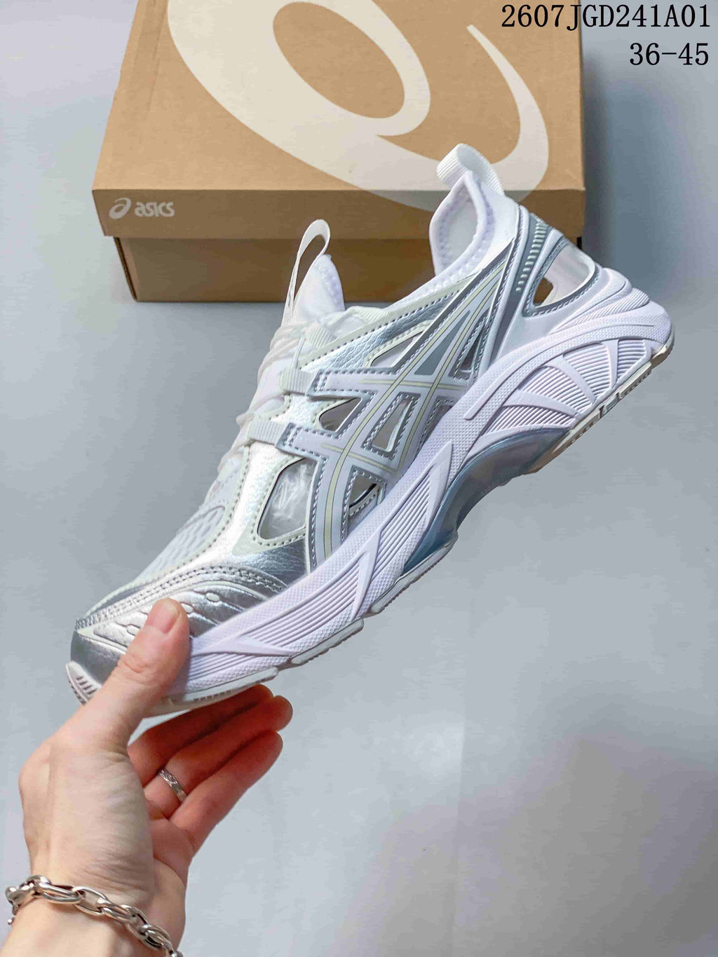 ASICS GT-2160 Breeze Sneakers in White and Silver
