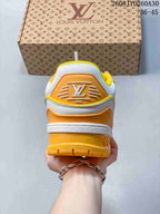 Louis Vuitton Trainer Maxi Low-Top Sneakers, White and Yellow
