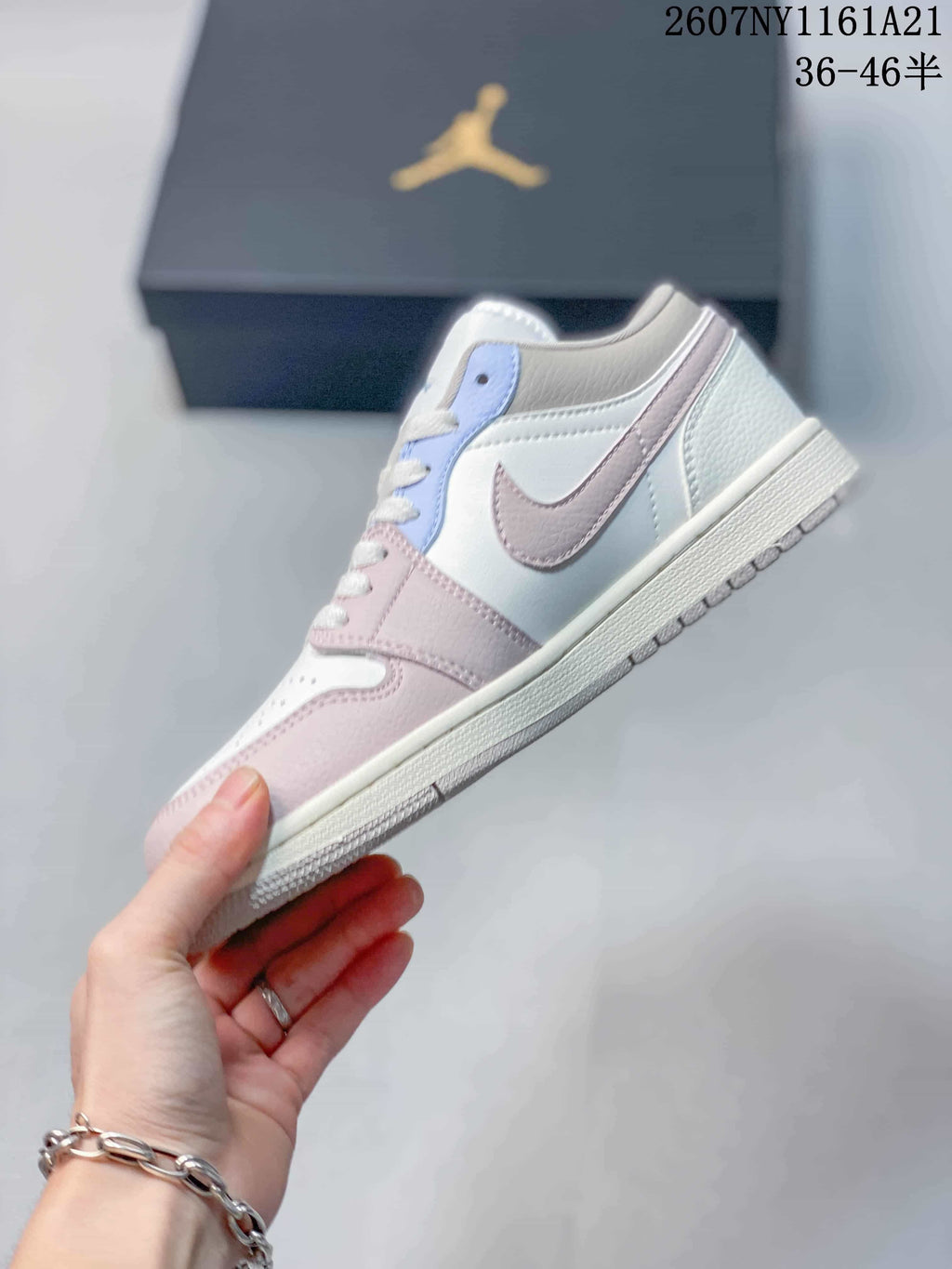 Jordan Air Jordan 1 Low Pink White Sneakers 2607NY1161A21