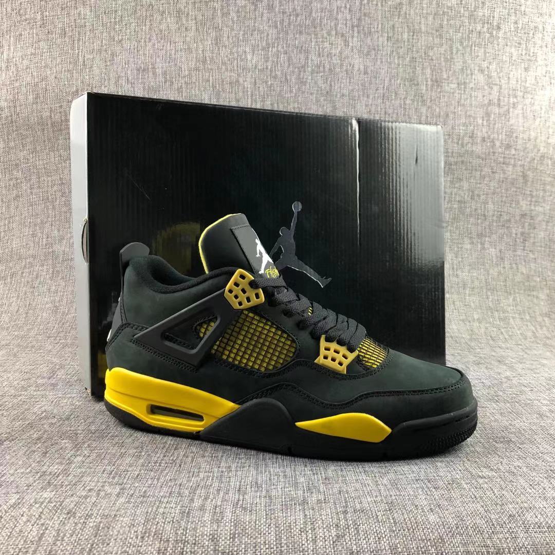 Jordan Air Jordan 4 Thunder Black Yellow Sneakers