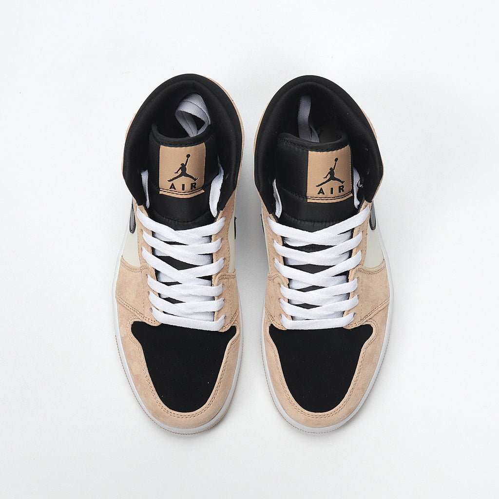 Jordan 1 Low BQ6472-800 Tan and Black Sneakers