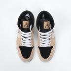 Jordan 1 Low BQ6472-800 Tan and Black Sneakers