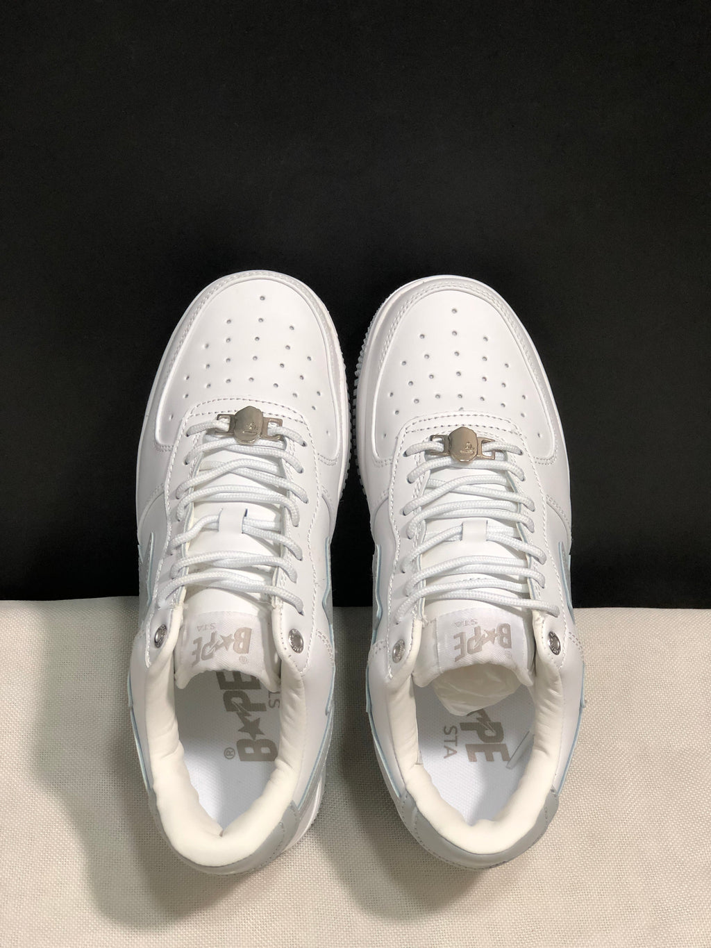 BAPE Bape Sta Low Sneakers White and Gray