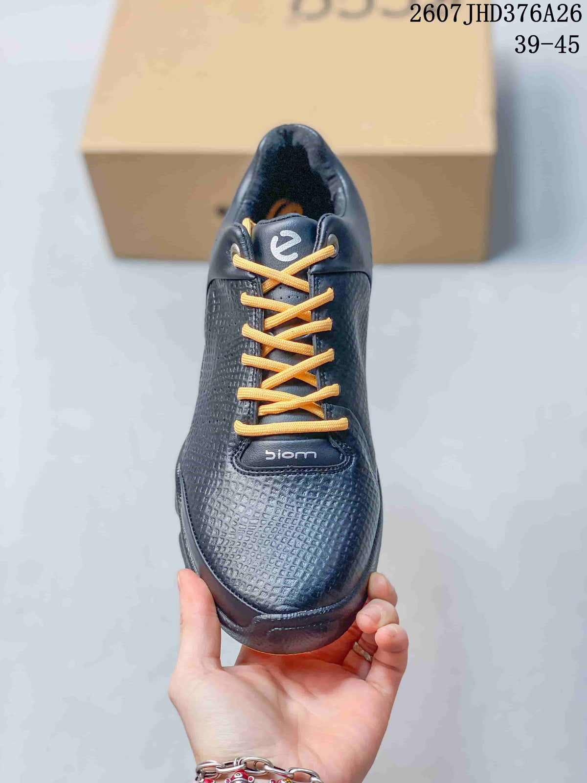 ECCO BIOM Black and Gold Casual Sneakers 2607JHD376A26