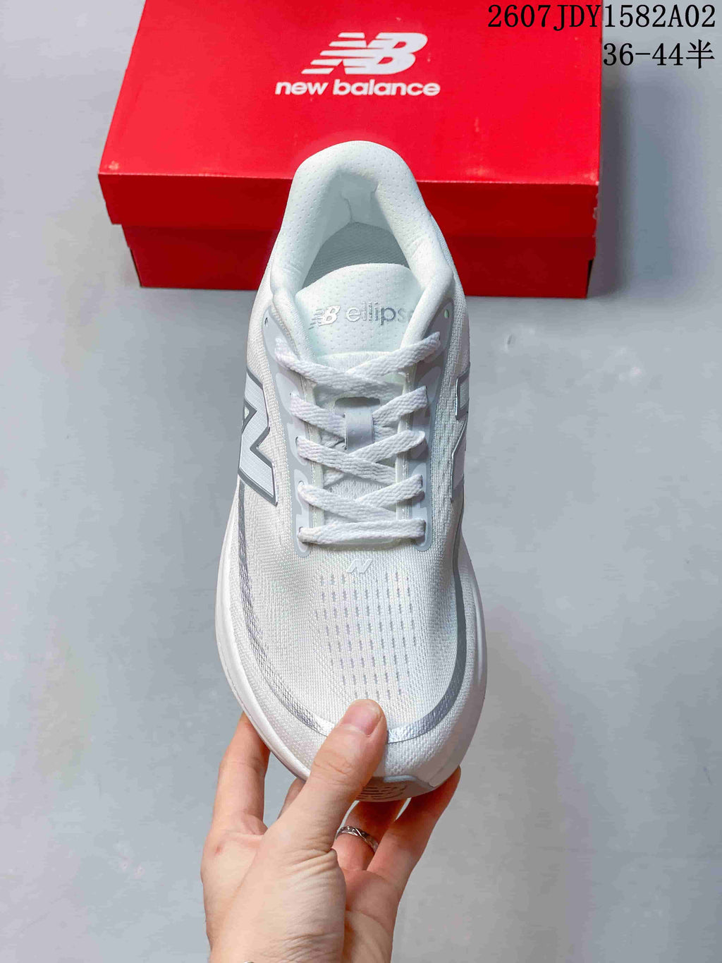 New Balance Fresh Foam X Running Shoes, White and Silver, MELPS05S