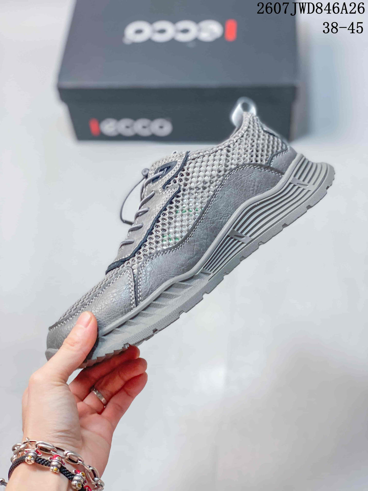ECCO 2607JWD846A26 Men's Grey Mesh Sneakers