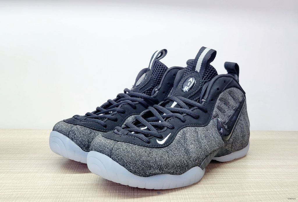 Nike Air Foamposite Pro Fleece GS Sneakers Black Grey