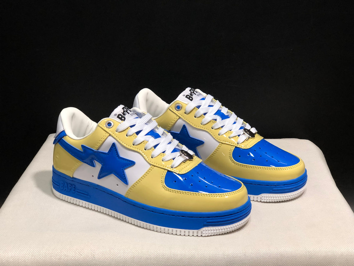 BAPE STA Low-Top Sneakers Blue and Yellow