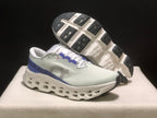 On Cloudmonster 3 Running Shoes White Blue