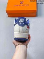 Nike Air Force 1 '07 Low Sneakers in White and Blue