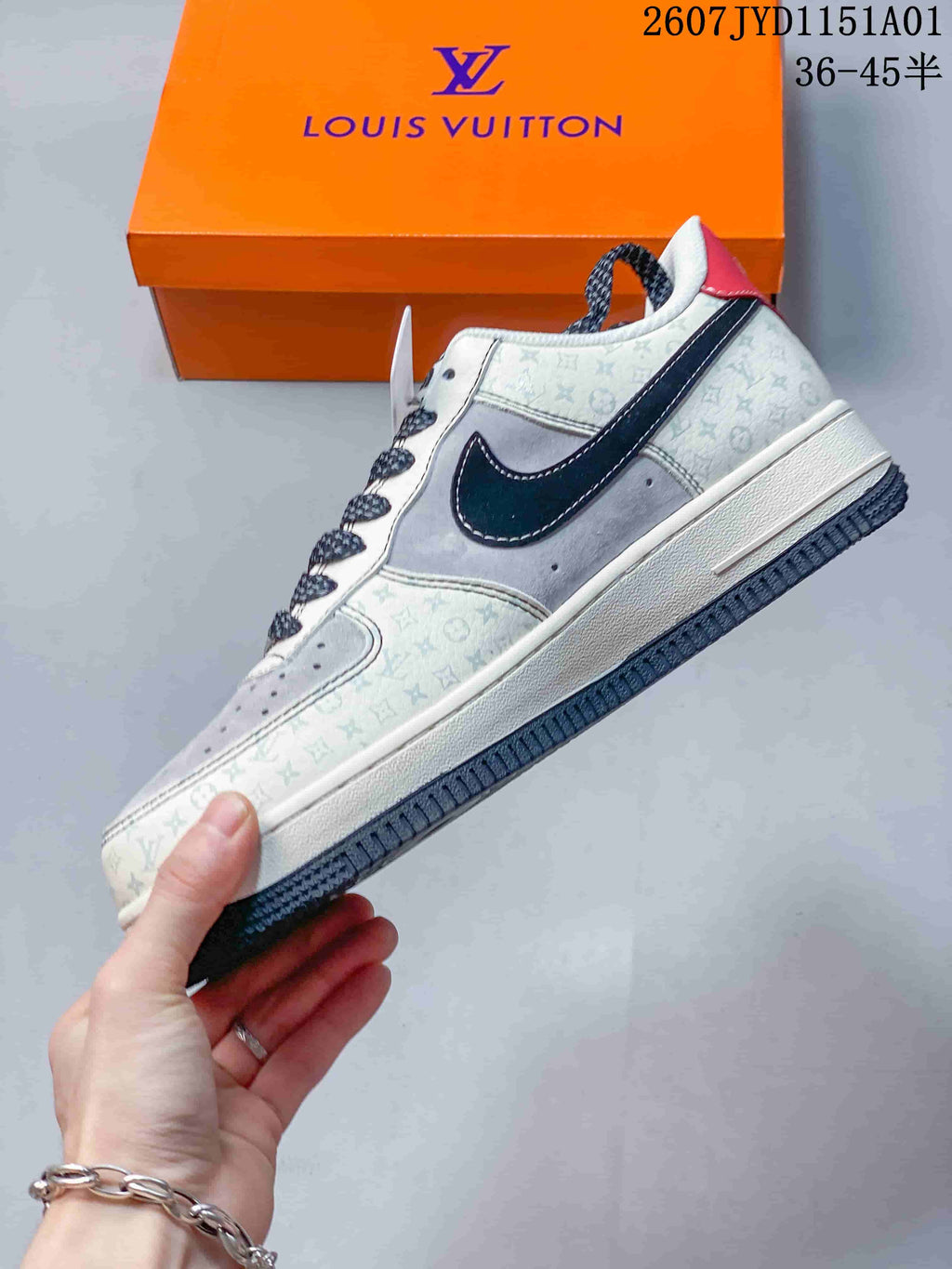 Nike Air Force 1 ’07 Low LV-Style Monogram Sneakers