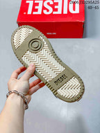 DIESEL S-Ukiyo High-Top Sneakers in White and Olive
