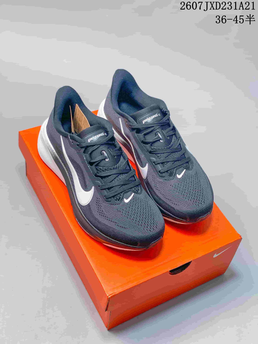 Nike Air Zoom Pegasus 42 Running Shoes, Dark Navy and White