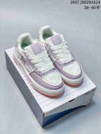MLB Chunky Liner MID Lavender White Platform Sneakers 3ASXCDN3N