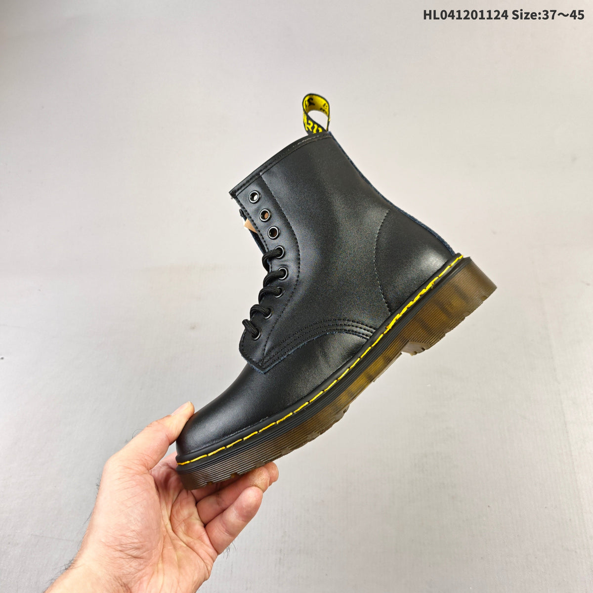 Dr. Martens 1460 Smooth Black Platform Lace-Up Boots