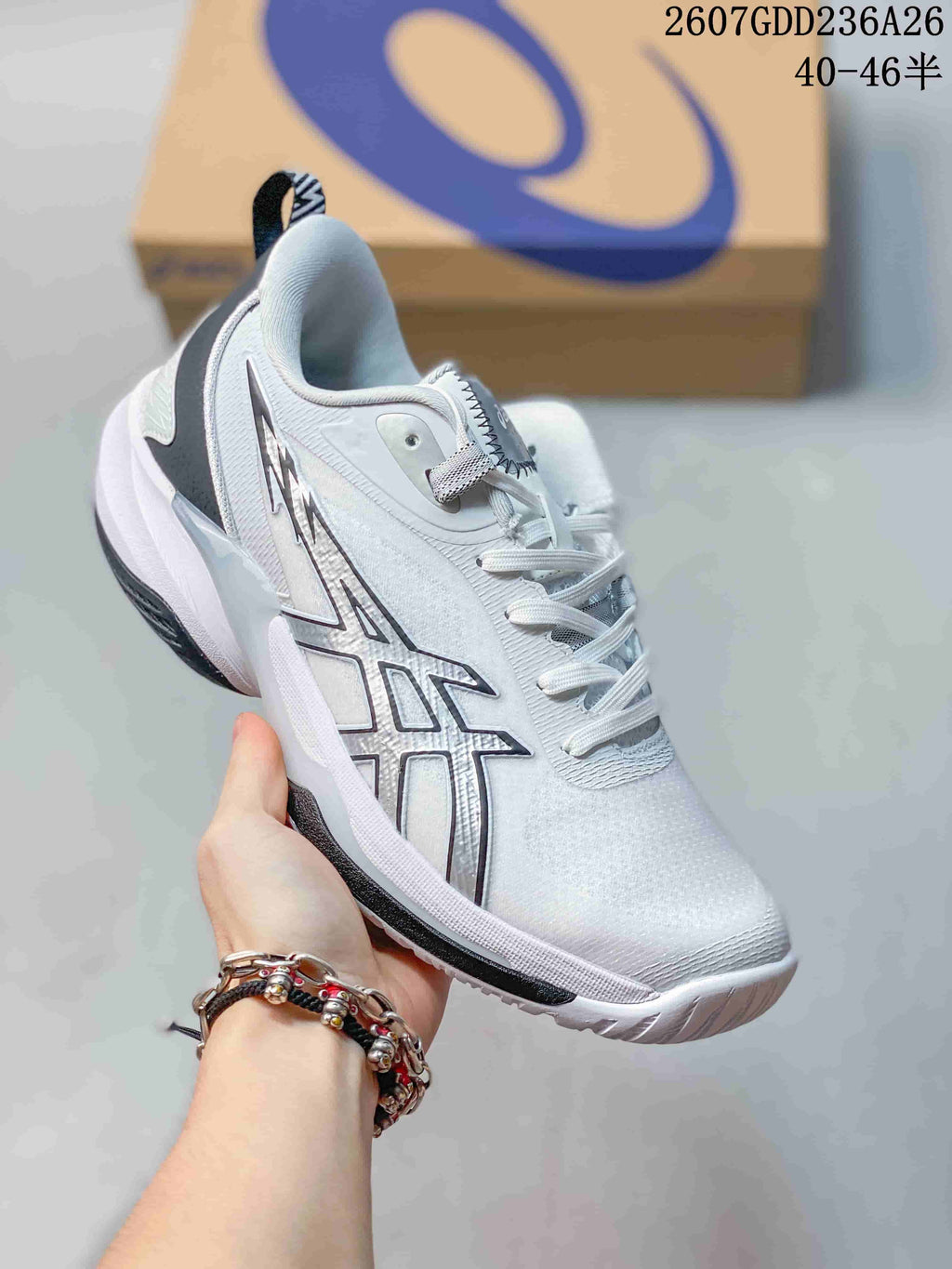 ASICS Swiftace Basketball Sneakers White Black 2607GDD236A26