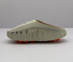 Nike Beige Slip-On Sandals with Orange Sole Details