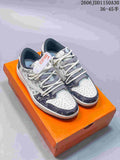 Jordan Air Jordan 1 Low Style Sneakers, Monogram Denim