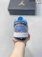 Jordan Air Jordan 1 Low White Grey Blue Elephant Print