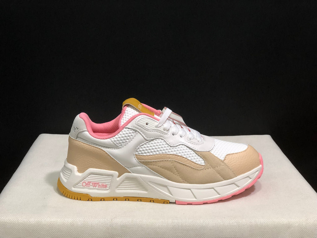 Off-White Low-Top Casual Sneakers White Beige Pink