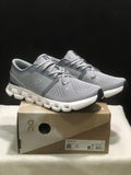 On Cloud X 4 Sneakers in Alloy and Ivory