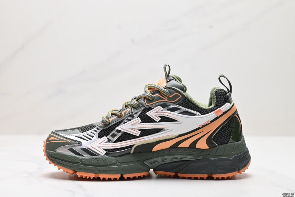 OFF-WHITE Be Right Back Chunky Sneakers Dark Green