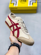 Onitsuka Tiger Mexico 66 Cream Red Low-Top Sneakers