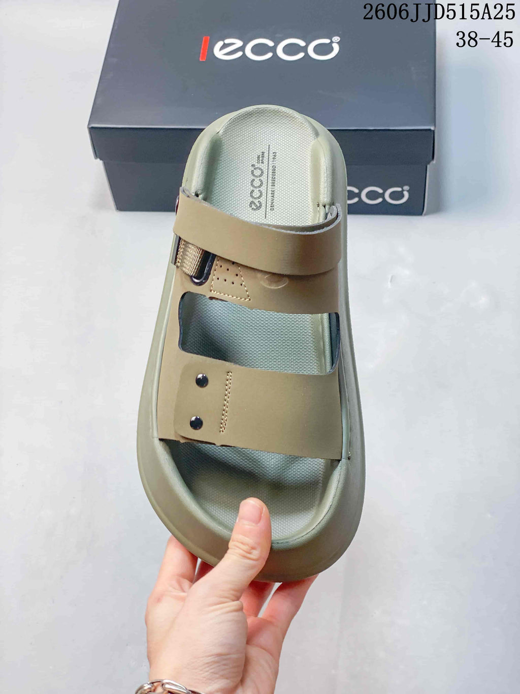 ECCO 2606 JJD515A25 Adjustable Sport Sandals Olive Tan