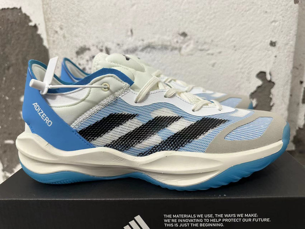 Adidas Adizero White and Blue Sneakers