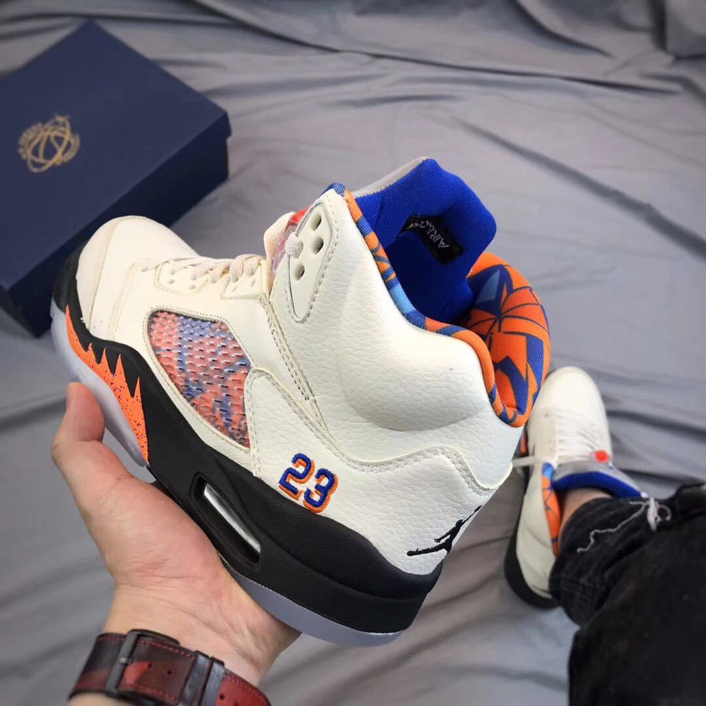 Jordan Air Jordan 5 International Flight White Orange Blue Sneakers