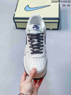 Nike Air Force 1 '07 Low White and Navy Sneakers