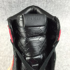 Air Jordan 1 High Black Red Scale-Textured Sneakers