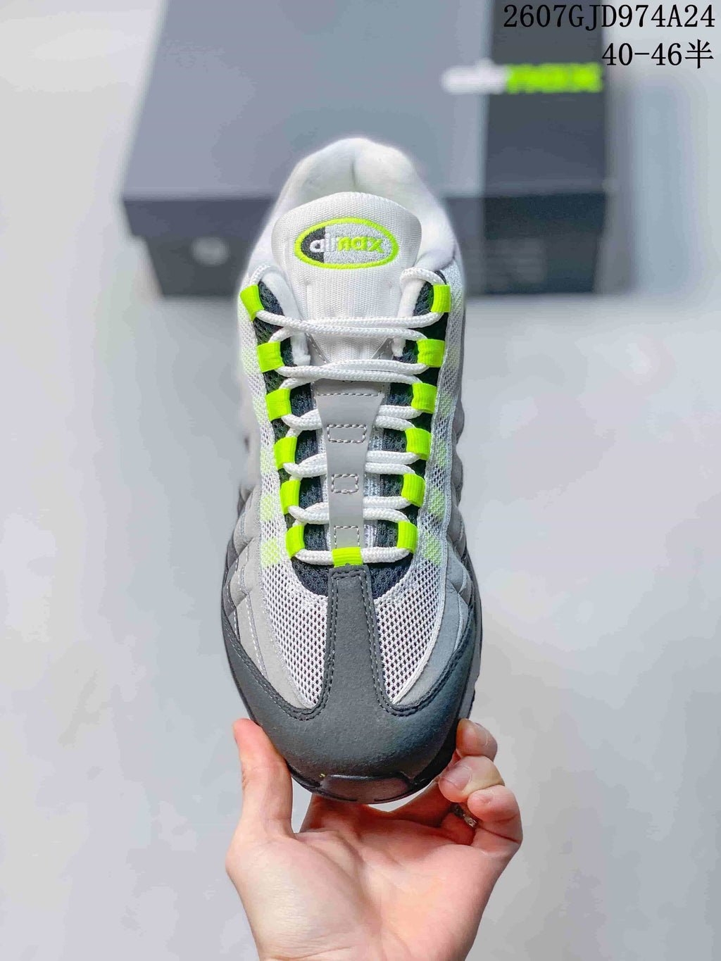 Nike Air Max 95 OG Sneakers Grey Black Neon Green JD974A24