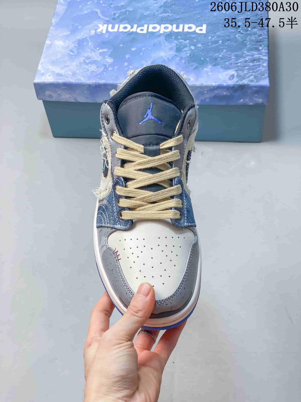 Jordan AJ1 Low Panda Mischief Sneakers Blue Gray